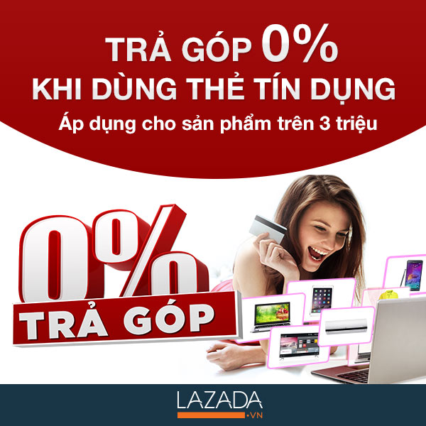 Ưu đãi trả góp 0% khi dùng thẻ tín dụng