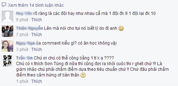 Ngay sau khi giám khảo Nguyễn Hải Phong cho điểm, cuộc tranh cãi về điểm 9 của Sơn Tùng M-TP ngay lập tức xuất hiện trên mạng xã hội.