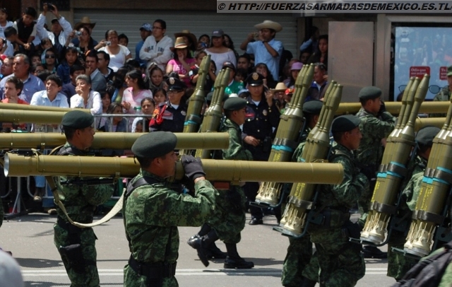 Súng phóng lựu chống tăng RPG-29 trong biên chế Quân đội Mexico.