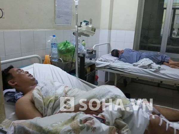 Anh Quảng đang nằm điều trị tại Bệnh viện Việt Tiệp Hải Phòng