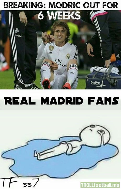 Fan Real khi hay tin Modric chấn thương