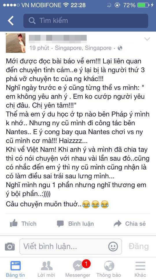 
Một cô gái khác cũng lên tiếng về Tú Linh.
