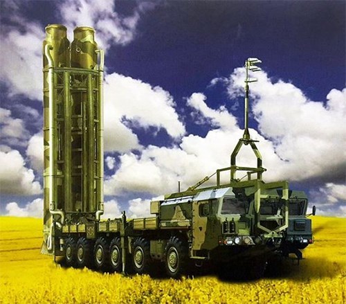 
Hình ảnh mô phỏng xe phóng trong cơ cấu tổ hợp tên lửa phòng không S-500.
