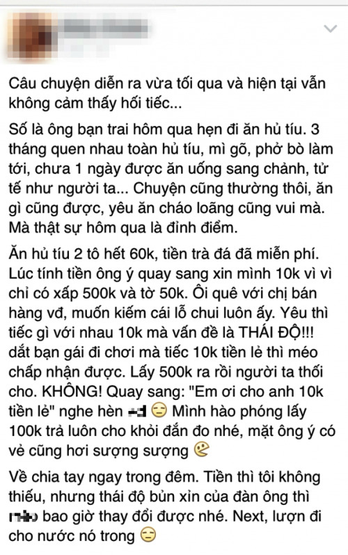 Chia sẻ của cô gái đã tạo nên tranh cãi trái chiều trong dân mạng.