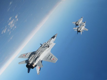 
Tiêm kích đánh chặn MiG-31 của không quân Nga. Ảnh: RT
