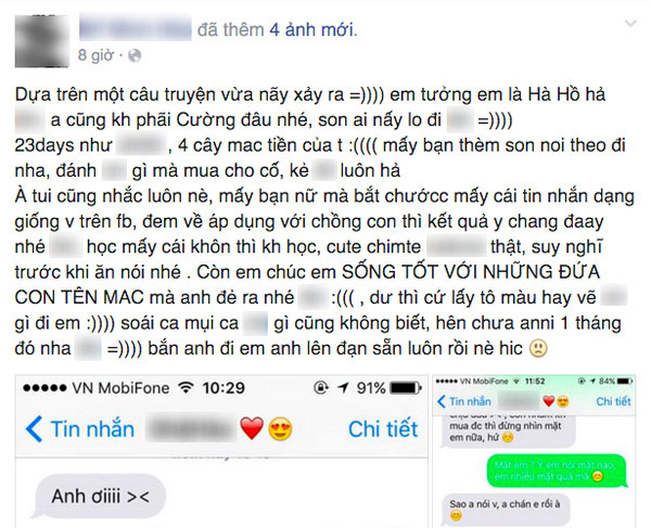 Dòng chia sẻ của chàng trai bị người yêu đào mỏ