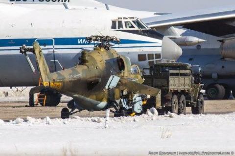 Trực thăng Mi-24 được Nga rút khỏi Syria.