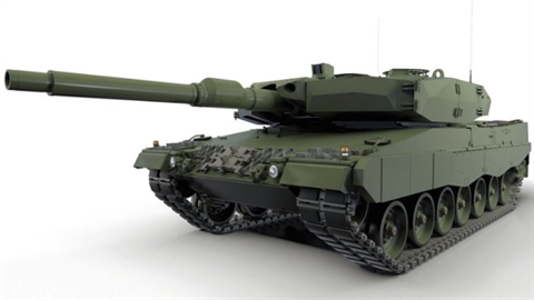 
Đồ họa thiết kế xe tăng Leopard 2PL của Ba Lan sau nâng cấp.
