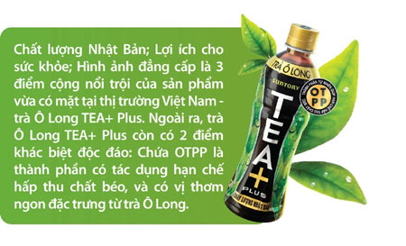 
Trà Ô long TEA + Plus được Suntory Pepsico Việt Nam tung hô có lợi cho sức khỏe con người...
