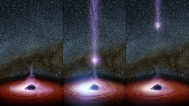 Các hố đen không chỉ nuốt mà còn phát ra năng lượng rất lớn.