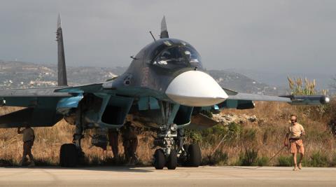 
Máy bay ném bom Su-34 của Nga tại Syria
