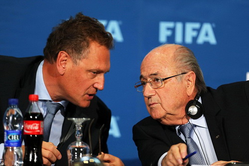 
Tổng thư ký Jerome Valcke một thời là người thân tín của chủ tịch FIFA Sepp Blatter

