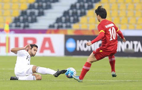 
Các cầu thủ U23 Jordan vượt trội về kỹ thuật so với U23 Việt Nam - Ảnh: Anh Đức
