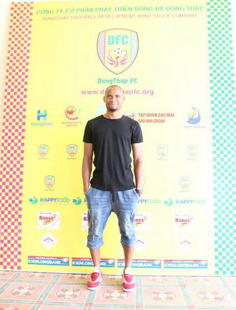 Cựu tiền đạo của Becamex Bình Dương Udo Fortune sau thời gian sang Indesia thi đấu đã quay lại V-League khoác áo Đồng Tháp