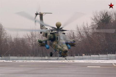 Trực thăng Mi-28N với tên lửa Ataka.