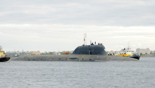 
Tàu ngầm tấn công chạy bằng động cơ hạt nhân Severodvinsk của Hải quân Nga.
