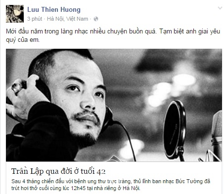 
Nhạc sĩ Lưu Thiên Hương tạm biệt người anh trai yêu quý
