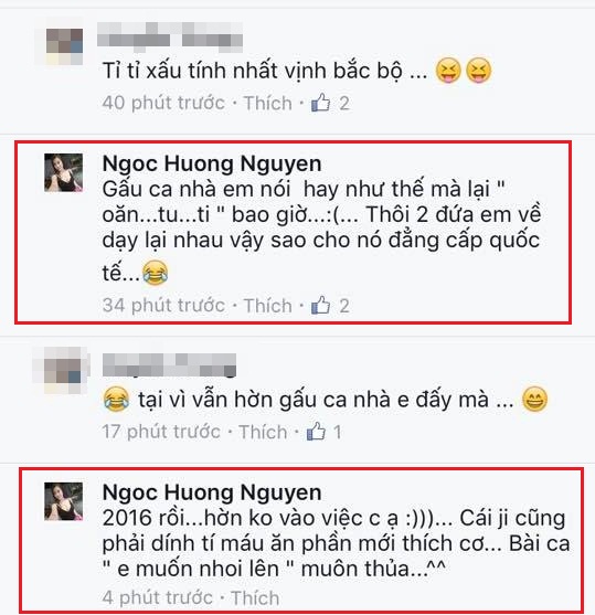 
Những lời đối đáp của Ngọc Hương và bạn bè cũng tỏ khá tự tin và không e ngại
