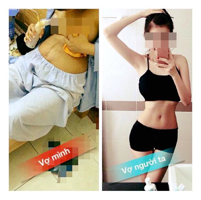 
Đoạn chia sẻ so sánh vợ mình - vợ người ta gây sốt mạng xã hội.
