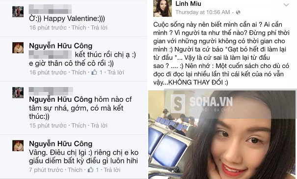 Cặp đôi liên tục đăng tải status buồn chán, bóng gió chuyện chia tay.