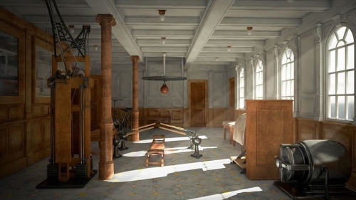 
Phòng tập gym hiện đại trên Titanic 2.
