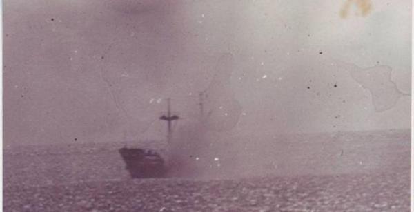 
Tàu HQ604 của Việt Nam bị tàu Trung Quốc xâm lược bắn chìm ngày 14/3/1988. (Ảnh tư liệu)

