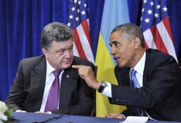 Tổng thống Ukraine Poroshenko và Tổng thống Mỹ Obama.