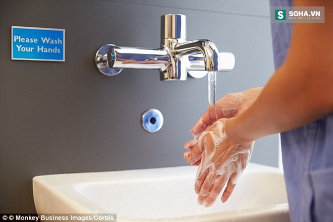 
Trong quá trình nghiên cứu, các nhà khoa học của Đại học Glasgow Caledonian ở Scotland đã quan sát 42 bác sĩ và 78 y tá rửa tay với nước rửa tay chứa cồn sau khi điều trị cho bệnh nhân.

