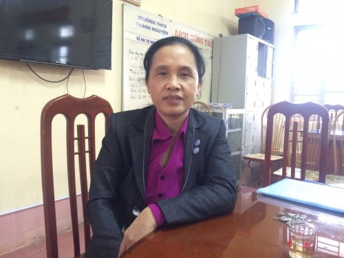 Lê Thị Kim Dung – Hiệu trưởng trường THCS Thanh Nguyên