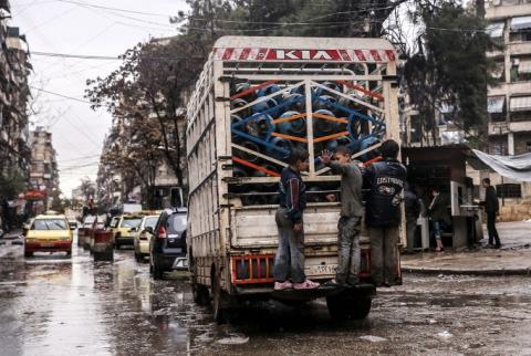 
Một góc phố Aleppo, Syria ngày 5/3
