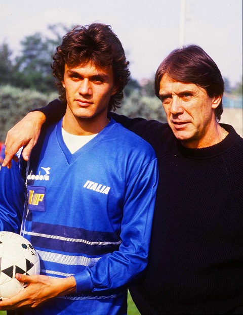 Cesare Maldini và con trai Paolo Maldini