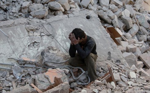 Cơ sở hạ tầng ở Syria bị tàn phá nặng nề do chiến tranh. (Ảnh: AFP)