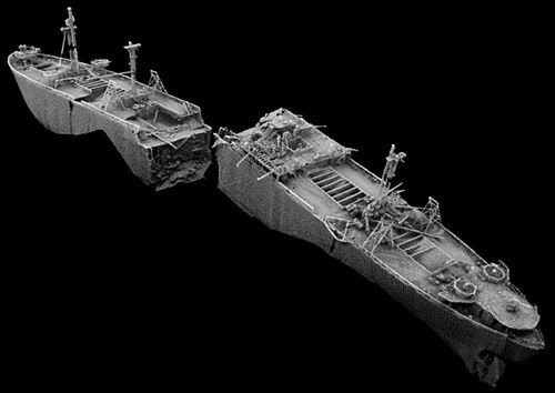 
Hình ảnh 3D mới nhất về con tàu chiến chứa đầy bom.
