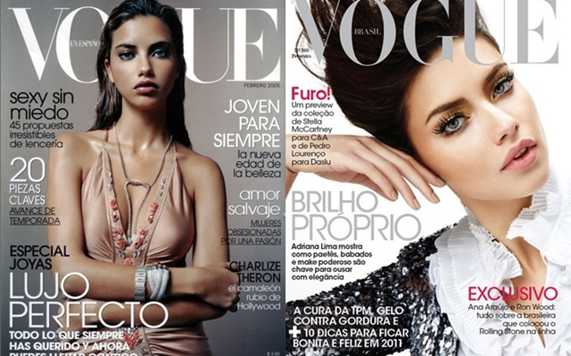 
Trong sự nghiệp, Adriana Lima đã được lên trang bìa Vogue rất nhiều lần.
