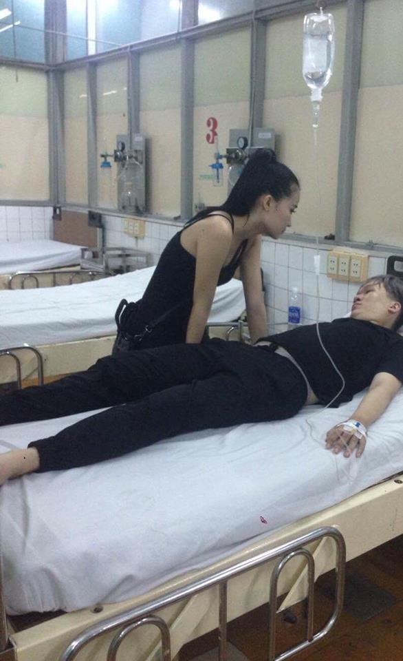 
Hình ảnh Mai Thái Anh đang nằm điều trị cấp cứu tại bệnh viện
