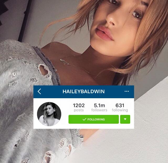 Chân dài này nhận được hơn 5 triệu lượt theo dõi trên Instagram, chắc hẳn có phần lớn nhờ vào chuyện hẹn hò của Hailey và chàng ca sỹ Justin Bieber.