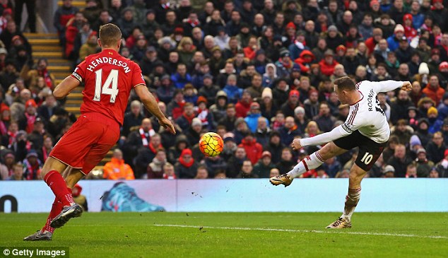 
Rooney ghi bàn duy nhất giúp Man United thắng Liverpool cuối tuần trước.
