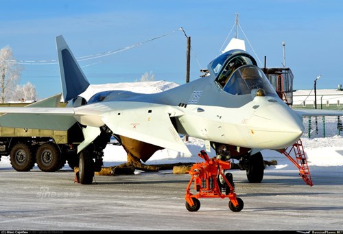 Sukhoi T-50, có thể mang theo tối đa 10 tấn vũ khí, có khả năng bay siêu tốc với vận tốc tối đa 2.600 km/giờ (tầm bay đối đa 5.500 km), nhanh hơn cả máy bay chiến đấu tối tân của Mỹ F-22 Raptor (2.410 km/giờ), có thể phát hiện mục tiêu tấn công ở khoảng cách tối đa 400 km.