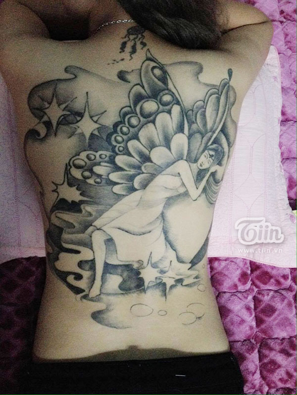 Hình xăm Cô gái Sói 0821  MrTATTOO