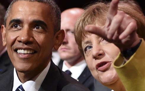 
Tổng thống Mỹ Barack Obama và Thủ tướng Đức Angela Merkel. (Ảnh: Reuters)
