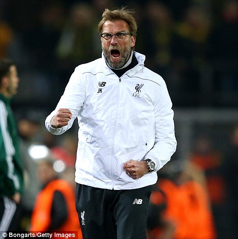 Klopp ăn mừng.