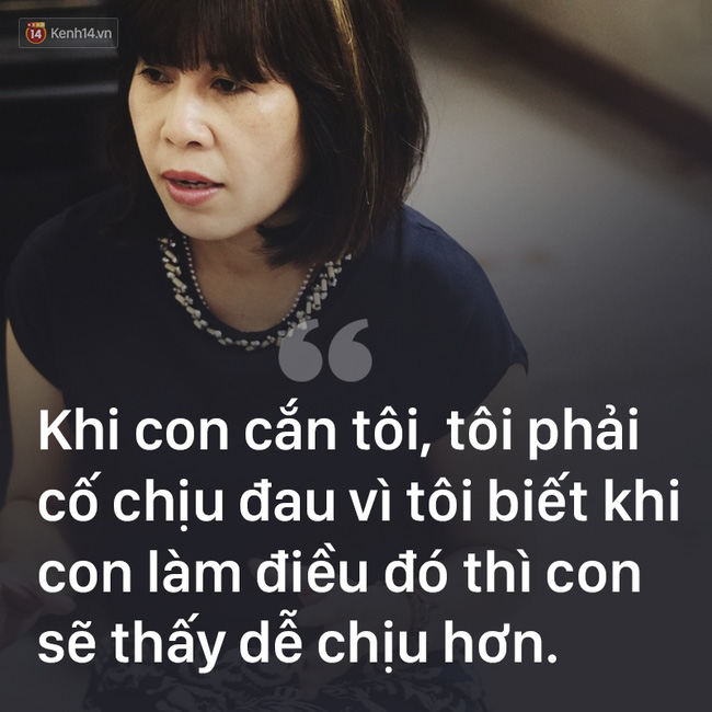 Khi Hiếu cáu, trông cậu khá dữ tợn. Có lúc Hiếu cắn cả mẹ và vết cắn, sưng tấy một tuần mới khỏi.