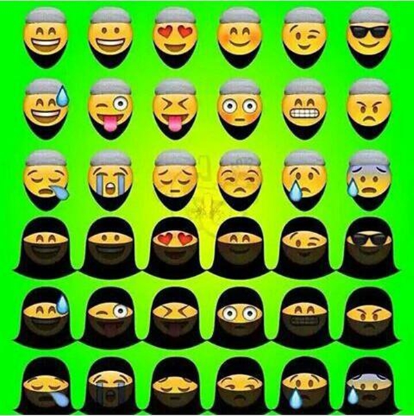 
Thật khó để phân biệt các Emoticons khi bị che kín mặt.
