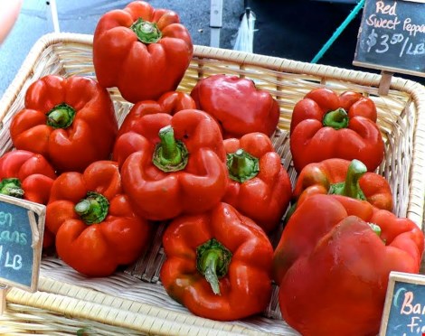 
Ớt chuông đỏ cũng chứa nhiều lycopene. 
