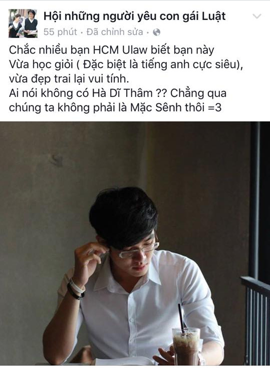 
Anh chàng khiến các nữ sinh liêu xiêu.
