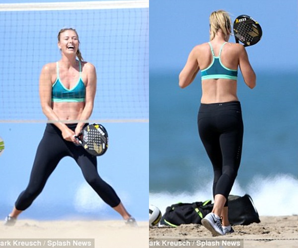 Sharapova vui vẻ ở bãi biển sau scandal.
