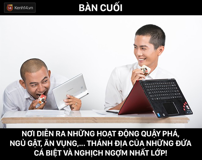 Bàn đầu lại là nơi cư ngụ của hàng loạt thanh niên nghiêm túc.