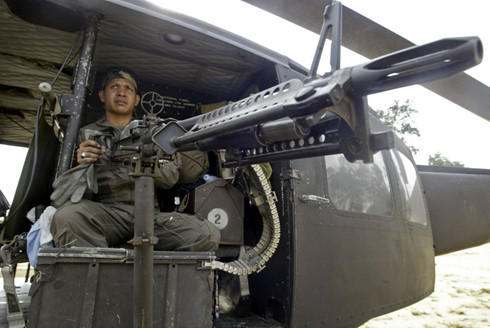 Binh sĩ Thái Lan tại tỉnh Narathiwat, cực Nam Thái Lan. Ảnh: Reuters