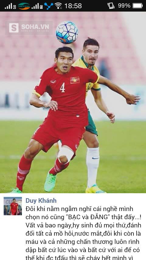 Tâm sự của Duy Khánh sau trận thua U23 Australia.