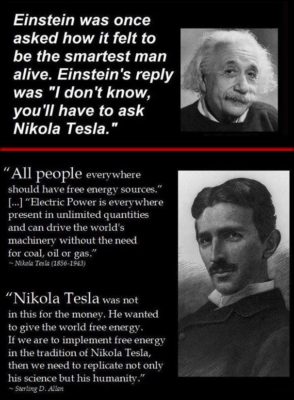 
Khi được hỏi: Cảm giác của người thông minh nhất là như thế nào? Einstein trả lời: Tôi không biết, hãy hỏi Tesla ấy!. Ảnh Internet.
